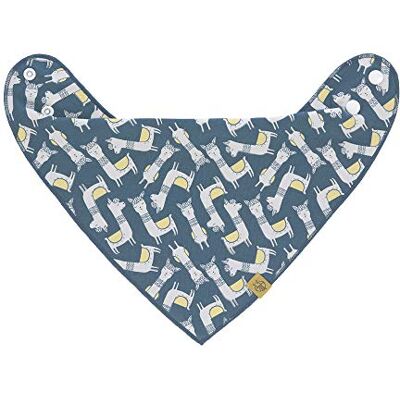 Lassig LÄSSIG Baby haklapp bandana halsduk bomull tryckknapp vridbar/baby bandana glama lama blå Lassig LÄSSIG Baby haklapp bandana halsduk bomull tryckknapp vridbar/baby bandana glama lama blå
