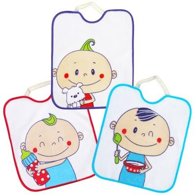 TI-TIN Ti TIN 3-pack – vattentäta, frottébabyhaklappar Haklapp för spädbarn och småbarn från 1 år med elastisk förslutning, lätt att rengöra 100% polyester TI-TIN Ti TIN 3-pack – vattentäta, frottébabyhaklappar Haklapp för spädbarn och småbarn från 1 år med elastisk förslutning, lätt att rengöra 100% polyester