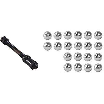 cyclingcolors ihålig cykel bakhjulaxel 10 mm x 145 mm + 20 kulor 6,35 mm mountainbike road race cyclingcolors ihålig cykel bakhjulaxel 10 mm x 145 mm + 20 kulor 6,35 mm mountainbike road race