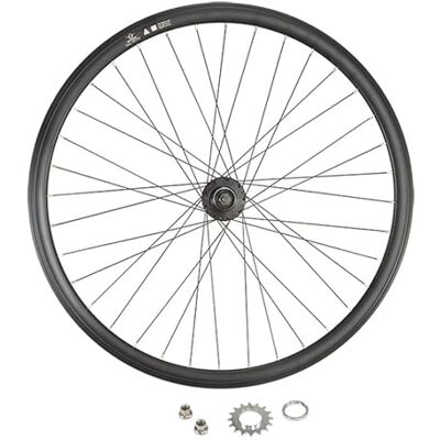 cyclingcolors 1 x komplett cykelbakhjul fälgekrar cykelnav Fixie Bike Storlek 700 (17-622) TubeType Fast Gear 16T Flip Flop Aluminium Svart cyclingcolors 1 x komplett cykelbakhjul fälgekrar cykelnav Fixie Bike Storlek 700 (17-622) TubeType Fast Gear 16T Flip Flop Aluminium Svart
