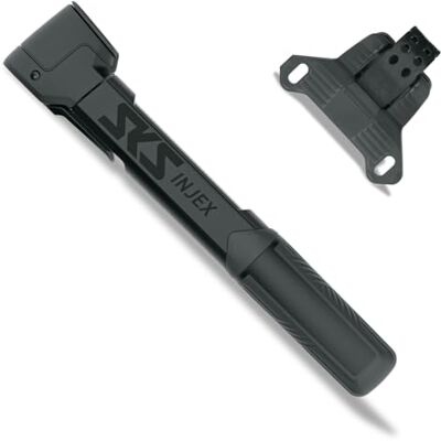 SKS GERMANY INJEX minipump (cykelpump för resor, ergonomiskt handtag, optimerad hantering, platsbesparande fastsättning, MV EASY-huvud för alla ventiler), svart SKS GERMANY INJEX minipump (cykelpump för resor, ergonomiskt handtag, optimerad hantering, platsbesparande fastsättning, MV EASY-huvud för alla ventiler), svart
