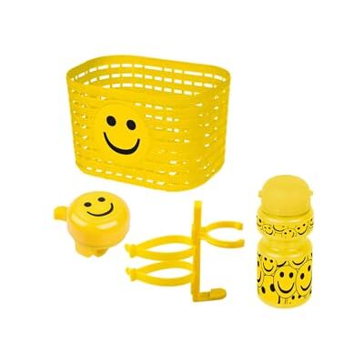Ventura Unisex – Baby leende tillbehörsset för barncykel, korg, klocka, dricksflaska, gul Ventura Unisex – Baby leende tillbehörsset för barncykel, korg, klocka, dricksflaska, gul