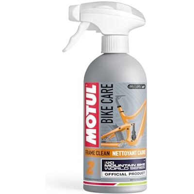 Motul Rengöringsspray för offroad cykelram och delar, självhäftande skum, droppfri, lämplig för känsliga material, VOC-fri, cykelvård, cykelvård Frame Clean Off Road, 500 ml Motul Rengöringsspray för offroad cykelram och delar, självhäftande skum, droppfri, lämplig för känsliga material, VOC-fri, cykelvård, cykelvård Frame Clean Off Road, 500 ml
