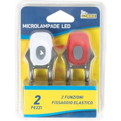 ON BIKE På Cykel Par Röda Och Vita LED-cykelljus Fram- Och Bakljus Med Universell Elastisk Fixering, Vattentät, Kompakt, Perfekt För Nattsäkerhet ON BIKE På Cykel Par Röda Och Vita LED-cykelljus Fram- Och Bakljus Med Universell Elastisk Fixering, Vattentät, Kompakt, Perfekt För Nattsäkerhet