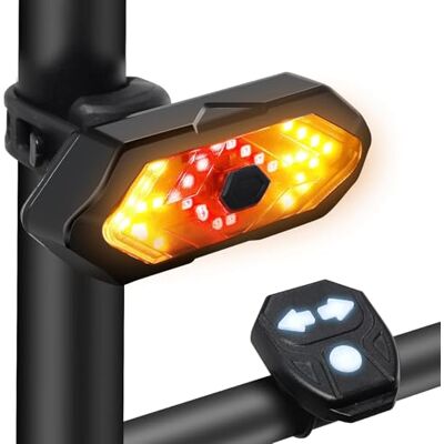 EBUYFIRE Intelligent cykel bakljus, USB-uppladdningsbara cykelblinkers med fjärrkontroll, vattentät cykel bakljus, säkerhetsljus, cykellarm EBUYFIRE Intelligent cykel bakljus, USB-uppladdningsbara cykelblinkers med fjärrkontroll, vattentät cykel bakljus, säkerhetsljus, cykellarm