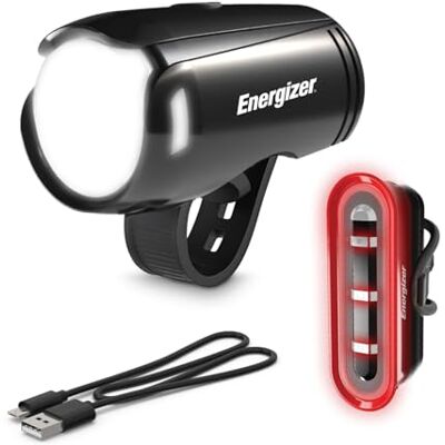 Energizer uppladdningsbart cykelljus set framljus och bakljus för nattcykling cykel cykel ljus 2-pack Energizer uppladdningsbart cykelljus set framljus och bakljus för nattcykling cykel cykel ljus 2-pack