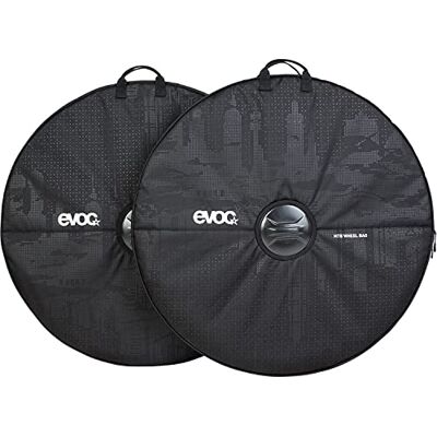 EVOC MTB WHEEL BAG hjulväska, transport av hjul (2 cykelväskor, cykelväska för maximalt skydd, lämplig för <29" hjul, förstärkt axelskydd, bärhandtag, cykelpresenning), Svart EVOC MTB WHEEL BAG hjulväska, transport av hjul (2 cykelväskor, cykelväska för maximalt skydd, lämplig för <29" hjul, förstärkt axelskydd, bärhandtag, cykelpresenning), Svart