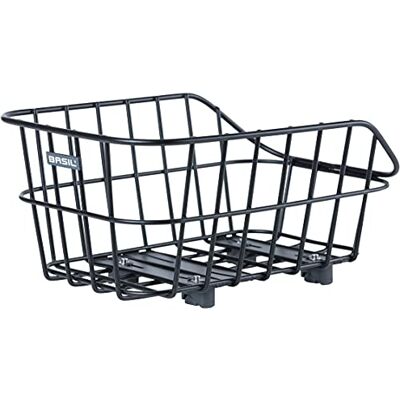 Basil Cestino posteriore Cento Alu WSL 35 x 32,5 x 21 cm, nero opaco, a maglie larghe Basil Cestino posteriore Cento Alu WSL 35 x 32,5 x 21 cm, nero opaco, a maglie larghe