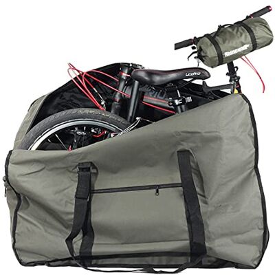 CamGo 50 cm (20 tum) hopfällbar cykelväska – slitstark cykelresväska utomhus cykel transportväska för bilar tåg flygresor (armégrön, 50 cm) CamGo 50 cm (20 tum) hopfällbar cykelväska – slitstark cykelresväska utomhus cykel transportväska för bilar tåg flygresor (armégrön, 50 cm)