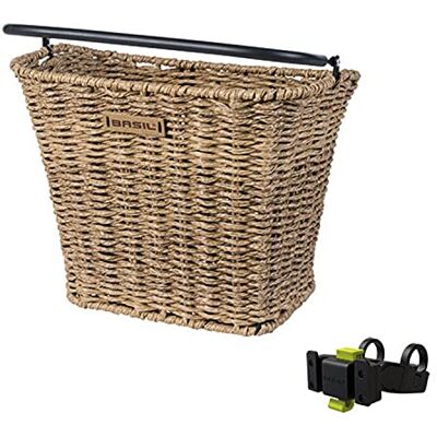 Basil Cykelkorg Bremen Rattan Look med KF styrkurvhållare 27 x 35 x 29 cm Seagrass Basil Cykelkorg Bremen Rattan Look med KF styrkurvhållare 27 x 35 x 29 cm Seagrass