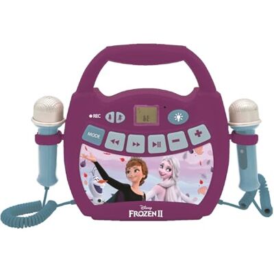 Lexibook , Frozen, bärbar karaoke digital spelare för barn, mikrofoner, ljuseffekter, Bluetooth, skiv- och röstväxlarfunktioner, lila, MP320FZZLXB Lexibook , Frozen, bärbar karaoke digital spelare för barn, mikrofoner, ljuseffekter, Bluetooth, skiv- och röstväxlarfunktioner, lila, MP320FZZLXB