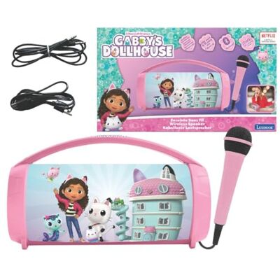 Lexibook , Gabbys dockhus, trådlös högtalare med mikrofon, stereoljud, karaoke-funktion, USB- och SD-kortportar, uppladdningsbart batteri, bärhandtag, rosa, BTP585GDHZLXB Lexibook , Gabbys dockhus, trådlös högtalare med mikrofon, stereoljud, karaoke-funktion, USB- och SD-kortportar, uppladdningsbart batteri, bärhandtag, rosa, BTP585GDHZLXB