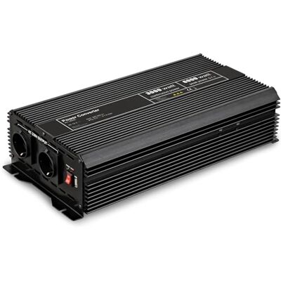 goobay 58892 spänningsomvandlare/växelriktare/inverter 12 V till 230 V 3 000 W/6 000 W med 2 x AC-uttag och 1 x USB-port (2 100 mA) goobay 58892 spänningsomvandlare/växelriktare/inverter 12 V till 230 V 3 000 W/6 000 W med 2 x AC-uttag och 1 x USB-port (2 100 mA)