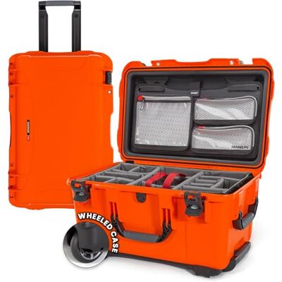 NANUK 950 Pro Photo Kit Hårt kamerafodral, vattentätt, resefodral med vadderade avdelare och hjul, 58 x 46,5 x 30 cm, dammtätt och stöttåligt, perfekt för tung last, orange NANUK 950 Pro Photo Kit Hårt kamerafodral, vattentätt, resefodral med vadderade avdelare och hjul, 58 x 46,5 x 30 cm, dammtätt och stöttåligt, perfekt för tung last, orange