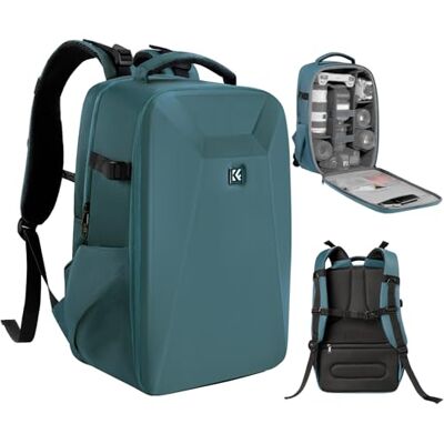 K&F CONCEPT Hård ryggsäck för DSLR-kameror med laptopfack, 15–15,6 tum, vattentätt fodral kompatibelt med Canon/Nikon/Sony/DJI Mavic drönare K&F CONCEPT Hård ryggsäck för DSLR-kameror med laptopfack, 15–15,6 tum, vattentätt fodral kompatibelt med Canon/Nikon/Sony/DJI Mavic drönare