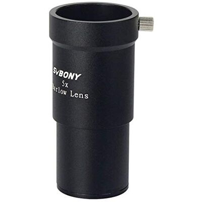 SVBONY Telescope Barlow Lens 5X, 1.25 Inch Telescope Accessory, Fully Multi Coated Broadband Green Film Barlow Lens 5X for Astronomy & Astrophotography SVBONY Telescope Barlow Lens 5X, 1.25 Inch Telescope Accessory, Fully Multi Coated Broadband Green Film Barlow Lens 5X for Astronomy & Astrophotography