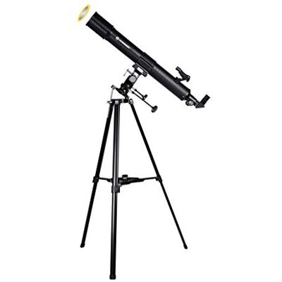 Bresser Refraktor Teleskop Taurus NG 90/900 med smartphone-kameraadapter och högkvalitativt objektiv-solfilter, inklusive stativ och omfattande tillbehör Bresser Refraktor Teleskop Taurus NG 90/900 med smartphone-kameraadapter och högkvalitativt objektiv-solfilter, inklusive stativ och omfattande tillbehör