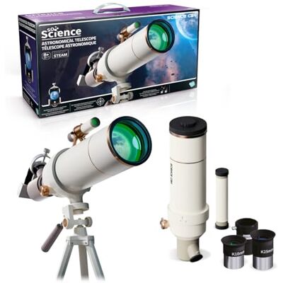 Canal Toys So Science astronomiskt teleskop för barn från 8 år 120 x förstoring 16x och 40x okular smartphone-hållare justerbart stativ astronomi kit måne och planeter COS 002FR Canal Toys So Science astronomiskt teleskop för barn från 8 år 120 x förstoring 16x och 40x okular smartphone-hållare justerbart stativ astronomi kit måne och planeter COS 002FR