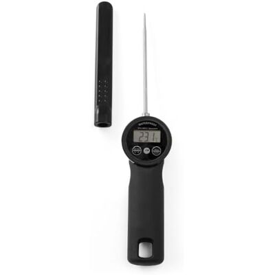 HENDI Termometer, Vattentät, Termometer, Kökstermometer, Inkl. Batteri, Mätområde -50 °C Till +300 °C, 120 Mm Solfjäder Av Rostfritt Stål, Silversvart HENDI Termometer, Vattentät, Termometer, Kökstermometer, Inkl. Batteri, Mätområde -50 °C Till +300 °C, 120 Mm Solfjäder Av Rostfritt Stål, Silversvart