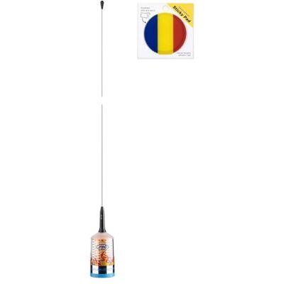 PNI Trucker 9000 PL CB-antennpaket med LED, längd 140 cm, 26–28 MHz, 1000 W, inklusive självhäftande dyna och flagga PNI Trucker 9000 PL CB-antennpaket med LED, längd 140 cm, 26–28 MHz, 1000 W, inklusive självhäftande dyna och flagga