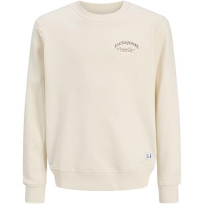 JACK & JONES Pojkar Jjebrandes Backp. RLX Sweat C.N Sn Mni, Antik vit, 116 JACK & JONES Pojkar Jjebrandes Backp. RLX Sweat C.N Sn Mni, Antik vit, 116