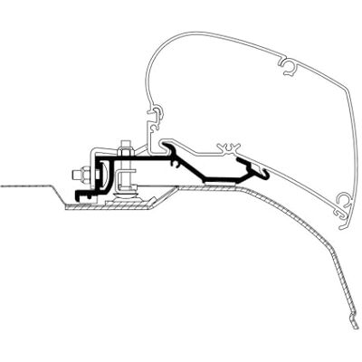 Thule adapter för Fiat Ducato H2 från Bj 07/2006 375–400 cm Thule adapter för Fiat Ducato H2 från Bj 07/2006 375–400 cm