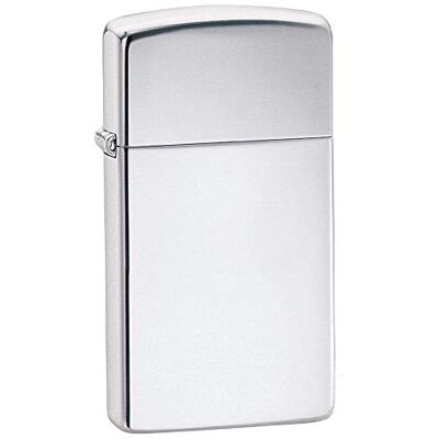 Zippo Stormtändare – Slim högblank krom, basmodell, påfyllningsbar, återanvändbar, vindskyddad, presentförpackning, tillverkad i USA Zippo Stormtändare – Slim högblank krom, basmodell, påfyllningsbar, återanvändbar, vindskyddad, presentförpackning, tillverkad i USA