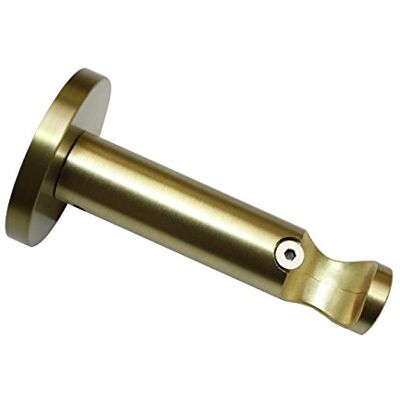 Gardinia hållare för gardinstång med monteringsplatta av metall, 1-spår, Öppen, Monteringssats ingår, Chicago-serien, Diameter 20 mm, Mässing matt Gardinia hållare för gardinstång med monteringsplatta av metall, 1-spår, Öppen, Monteringssats ingår, Chicago-serien, Diameter 20 mm, Mässing matt