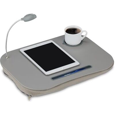 Relaxdays 10012569 laptopfack med kopphållare och LED-ljus bärbart bord Relaxdays 10012569 laptopfack med kopphållare och LED-ljus bärbart bord