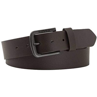 Levi's Seine metallbälte för män, Mörkbrunt, 75 cm Levi's Seine metallbälte för män, Mörkbrunt, 75 cm