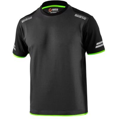 Sparco Tucson GSVF teknisk T-shirt bomull och polyester blandat tyg hög synlighet på ärmar förstärkta axlar modern stil XXL Sparco Tucson GSVF teknisk T-shirt bomull och polyester blandat tyg hög synlighet på ärmar förstärkta axlar modern stil XXL