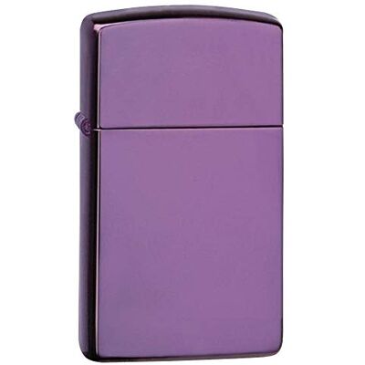 Zippo Stormtändare – Slim Abyss, högblank lila, basmodell, påfyllningsbar, återanvändbar, vindskyddad, presentförpackning, tillverkad i USA Zippo Stormtändare – Slim Abyss, högblank lila, basmodell, påfyllningsbar, återanvändbar, vindskyddad, presentförpackning, tillverkad i USA