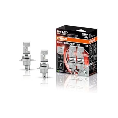 OSRAM NIGHT BREAKER LED SPEED H4 450, LED-helljus och halvljus med väggodkännande, upp till 450% mer ljusstyrka, 6000K, snabb installation, inga mekaniska tillbehör krävs, integrerad LEDEC02 OSRAM NIGHT BREAKER LED SPEED H4 450, LED-helljus och halvljus med väggodkännande, upp till 450% mer ljusstyrka, 6000K, snabb installation, inga mekaniska tillbehör krävs, integrerad LEDEC02