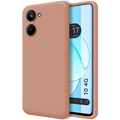 Tumundosmartphone Rosa Silikonliknande Vätskekydd för Realme 10 4G Tumundosmartphone Rosa Silikonliknande Vätskekydd för Realme 10 4G