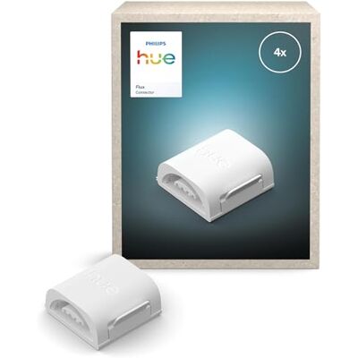 Philips Hue Flux Kontakt till LED-lightstrip, Tillbehör, Linjär Förlängning, Flexibel Inomhusbelysning, Jämnt Ljus, Enkel Installation, 4-pack Philips Hue Flux Kontakt till LED-lightstrip, Tillbehör, Linjär Förlängning, Flexibel Inomhusbelysning, Jämnt Ljus, Enkel Installation, 4-pack