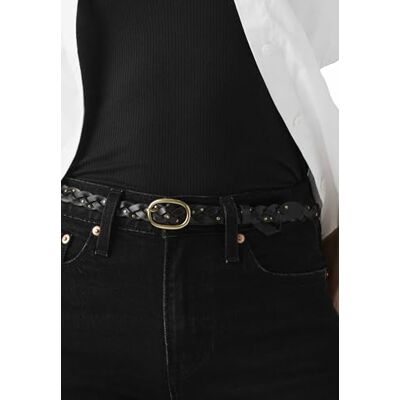 Levi's dam, kaviar, Damen Taylor flätbälten, 105 Levi's dam, kaviar, Damen Taylor flätbälten, 105
