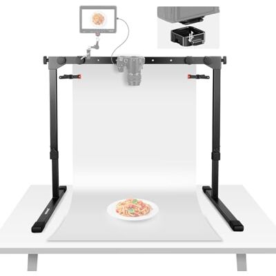 NEEWER kamerahållare med överhuvud för inspelningar uppifrån och ner med 1s snabbkoppling Arca typ QR-platta, robust bordsstativ för flera enheter för matlagning, skrivbordsbredd ≥ 80 cm, ST200 NEEWER kamerahållare med överhuvud för inspelningar uppifrån och ner med 1s snabbkoppling Arca typ QR-platta, robust bordsstativ för flera enheter för matlagning, skrivbordsbredd ≥ 80 cm, ST200