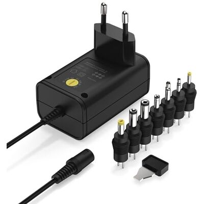 Ansmann APS 1000 Alimentatore 12 V – Spina di alimentazione fino a max. 1000 mA (con 7 adattatori universali) Adattatore di alimentazione per l'alimentazione di molti piccoli dispositivi elettrici Ansmann APS 1000 Alimentatore 12 V – Spina di alimentazione fino a max. 1000 mA (con 7 adattatori universali) Adattatore di alimentazione per l'alimentazione di molti piccoli dispositivi elettrici