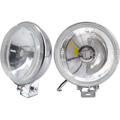 Simoni Racing SR/DL6 Depth Light, 2 universella ytterligare strålkastare, djup LED-strålkastare, 12 V, rund, universell, supervitt ljus, H3-glödlampa Simoni Racing SR/DL6 Depth Light, 2 universella ytterligare strålkastare, djup LED-strålkastare, 12 V, rund, universell, supervitt ljus, H3-glödlampa