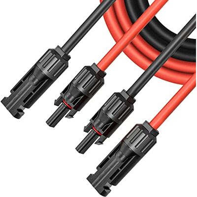 Gbformat Solpanel förlängningskabel, 12 AWG/6 mm² Solpanel förlängningstråd, vattentät solcells förlängningssladdar, för solpanel, solcellssystem (3 meter) Gbformat Solpanel förlängningskabel, 12 AWG/6 mm² Solpanel förlängningstråd, vattentät solcells förlängningssladdar, för solpanel, solcellssystem (3 meter)