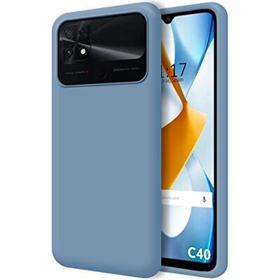 Xiaomi POCO C40 Flytande Silikon Blå Skal - Skal Xiaomi POCO C40 Flytande Silikon Blå Skal - Skal
