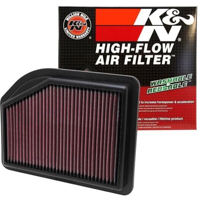 K&N Luftfilter för motor: Hög prestanda, premium, tvättbar, panelbytesfilter: 2012-2104 (CR-V), 33-2477 K&N Luftfilter för motor: Hög prestanda, premium, tvättbar, panelbytesfilter: 2012-2104 (CR-V), 33-2477