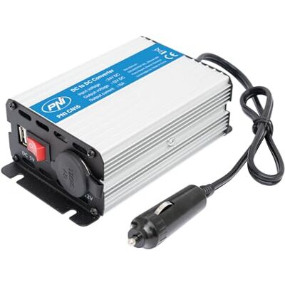 PNI Spänningsomvandlare CN15 180W, 24V-12V, 15A, USB 2.0, kortslutningsskydd utgång PNI Spänningsomvandlare CN15 180W, 24V-12V, 15A, USB 2.0, kortslutningsskydd utgång