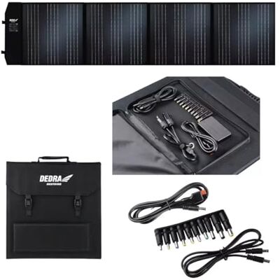 Dedra Solpanel balkongkraftverk stark 100 W DEZT0100 med LED-ljus, vikt 4,35 kg, IP65-skydd, monokristallina solmoduler Dedra Solpanel balkongkraftverk stark 100 W DEZT0100 med LED-ljus, vikt 4,35 kg, IP65-skydd, monokristallina solmoduler