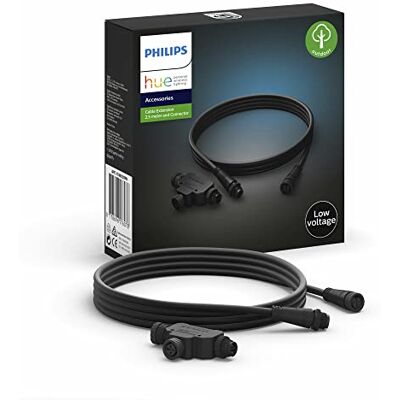 Philips Outdoor Low Voltage förlängningskabel: 2,5 meter kabel, dela belysningen, för lågvoltsarmaturer, kan förlängas till totalt 35m, vattentät, säker I alla väder, IP67 Philips Outdoor Low Voltage förlängningskabel: 2,5 meter kabel, dela belysningen, för lågvoltsarmaturer, kan förlängas till totalt 35m, vattentät, säker I alla väder, IP67