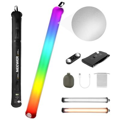 NEEWER 30 W 35,5 tum/90 cm RGB handfyllt ljus, uppblåsbar belysning bärbar TPU 5 000 mAh typ C 45 W ingång och 30 W, utgång, 3 000 Lux 17 effekter 2700-6500K CRI95 för fotostudio, inspelning, GC30C NEEWER 30 W 35,5 tum/90 cm RGB handfyllt ljus, uppblåsbar belysning bärbar TPU 5 000 mAh typ C 45 W ingång och 30 W, utgång, 3 000 Lux 17 effekter 2700-6500K CRI95 för fotostudio, inspelning, GC30C