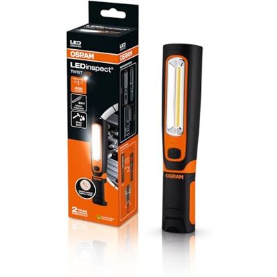 OSRAM LEDinspect TWIST450, uppladdningsbar flexibel och vridbar LED-inspektionslampa, 6000K, 450 lm OSRAM LEDinspect TWIST450, uppladdningsbar flexibel och vridbar LED-inspektionslampa, 6000K, 450 lm