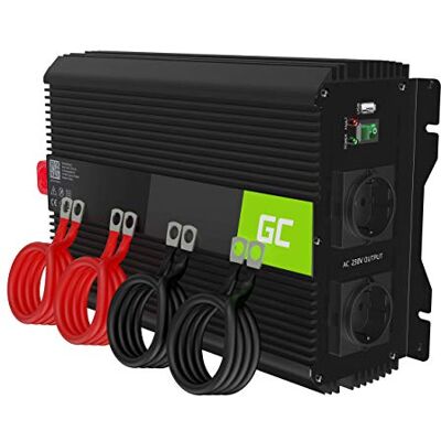 Green Cell PRO 3000W/6000W 12V till 230V Spänningsomvandlare strömomvandlare Power Inverter DC AC växelriktare effektinverterare Inverterare Bil Modifierad Sinusvåg effektomvandlare omvandlare DC/AC strömomvandlare med cigarettändarkontakt och uttag för Green Cell PRO 3000W/6000W 12V till 230V Spänningsomvandlare strömomvandlare Power Inverter DC AC växelriktare effektinverterare Inverterare Bil Modifierad Sinusvåg effektomvandlare omvandlare DC/AC strömomvandlare med cigarettändarkontakt och uttag för