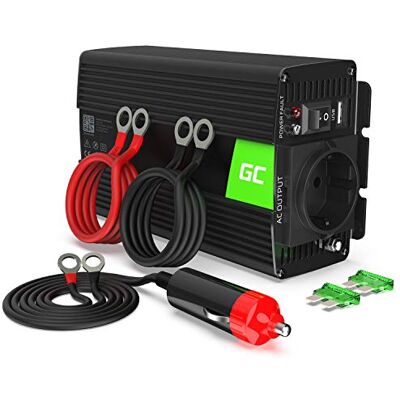 Green Cell ® 300W/600W 24V till 230V Ren Sinusvåg Volt Spänningsomvandlare strömomvandlare effektomvandlare Pure Power Inverter DC AC växelriktare effektinverterare omvandlare DC/AC-omvandlare med USB-port och batteriklämmor för lastbil Green Cell ® 300W/600W 24V till 230V Ren Sinusvåg Volt Spänningsomvandlare strömomvandlare effektomvandlare Pure Power Inverter DC AC växelriktare effektinverterare omvandlare DC/AC-omvandlare med USB-port och batteriklämmor för lastbil