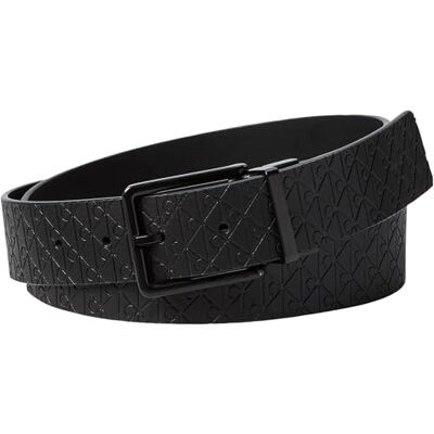 Calvin mäns värmespänne slät 35 mm Adj/Re LV04D7063G bälten, svart (svart/matt svart), 105 Calvin mäns värmespänne slät 35 mm Adj/Re LV04D7063G bälten, svart (svart/matt svart), 105